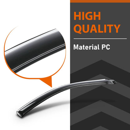 G-PLUS in-Channel Side Window Vent Visor Deflectors Rain Guards Compatible with Dodge Ram 1500 Quad Cab Only 2002-2008(Will Not Fit Crew CAB) Impact-Resistant PC 4 PCS Smoky