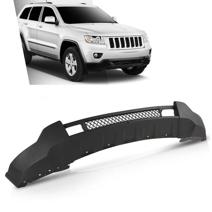 G-PLUS Black Lower Front Bumper Valance Compatible with 2011-2013 Jeep Grand Cherokee 4-Door (Fit Models With Lower Chrome Trim and WITHOUT Adaptive Cruise)