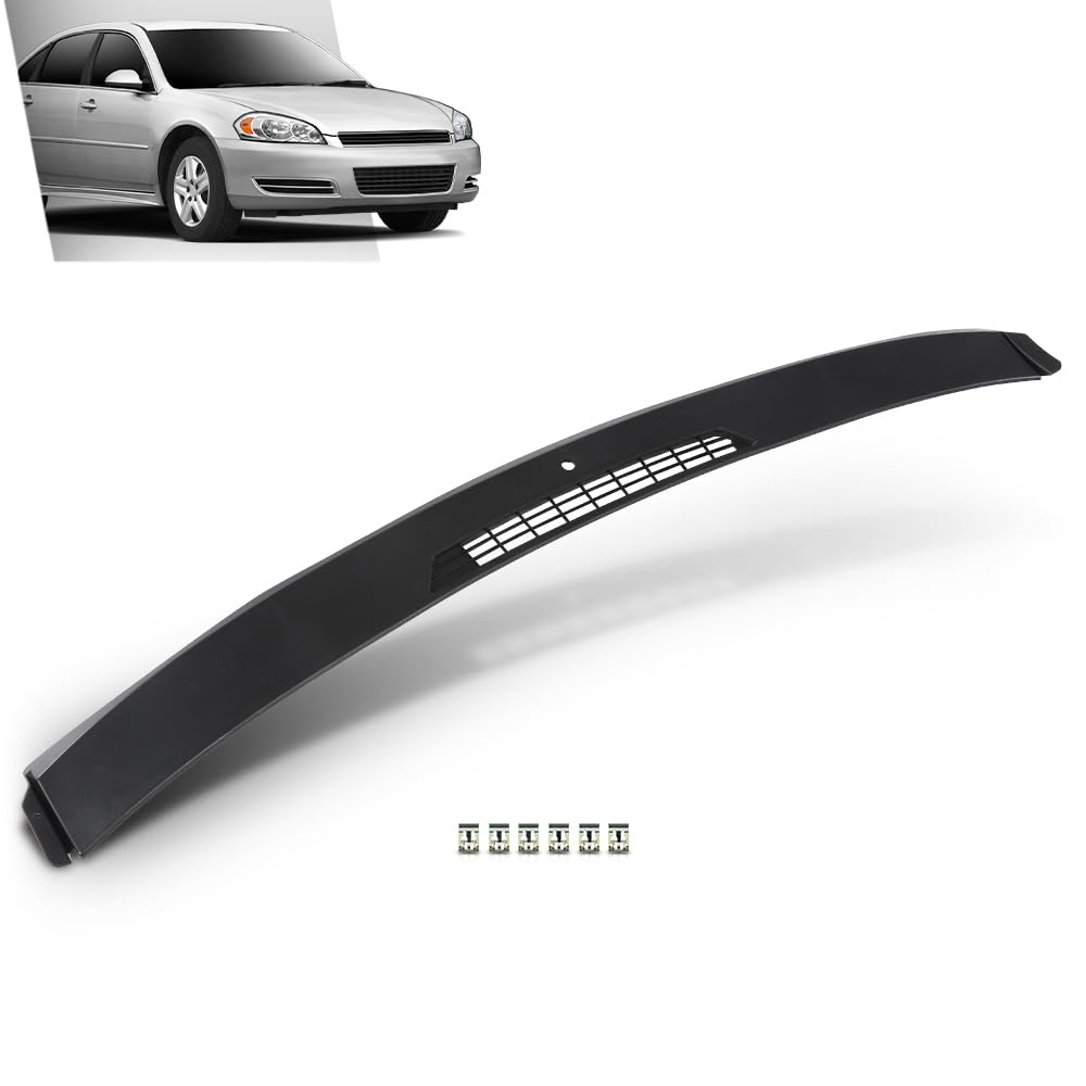 G-PLUS Upper Dash Panel Trim w/Sensor Hole Compatible with Chevy Impala 2006-2016 Defrost Vent Panel Bezel 10388101, 25808816 Black