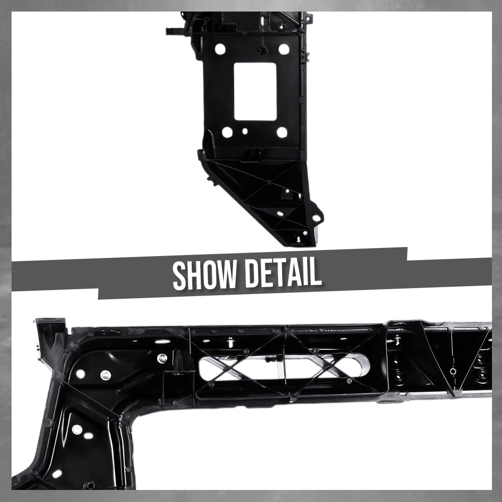 G-PLUS Front Radiator Support Assembly Compatible with Chrysler Pacifica 2017-2023, Fit Chrysler Voyager 2020-2023 V6 3.6L 68292241AB, CH1225287 Black