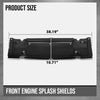 G-PLUS Front Engine Splash Shields Compatible with Benz GLE350/GLE53/GLE580/GLE450/GLS450/GLS580 2020 2021 2022 2023 1675200000, MB1228189 Black