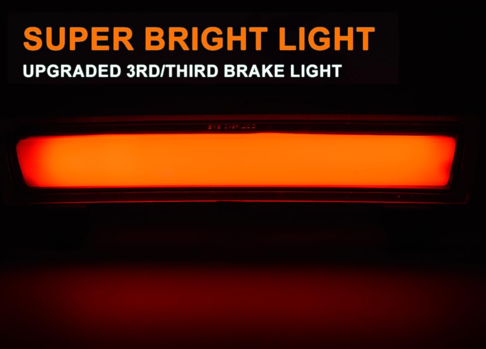 G-PLUS LED Third Brake Cargo Light Compatible With 2000-06 Chevy Suburban Tahoe GMC Yukon(ONLY For Liftgate Rear Doors),3RD Stop Tail Lamps (LED Strip Chrome Housing Clear Lens)