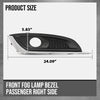 G-PLUS Fog Lamp Bezel Insert Front Right Passenger Side Compatible with Buick Regal 2014 2015 2016 2017 23142358, GM1039275 Chrome Black