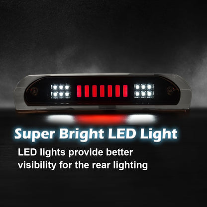 G-PLUS LED Third Brake Light Compatible With 2002-08 Dodge RAM 1500/2003-09 Dodge RAM 2500 3500 3RD LED Bar Brake/Cargo Lamp,Type I (Black Housing Clear Lens)