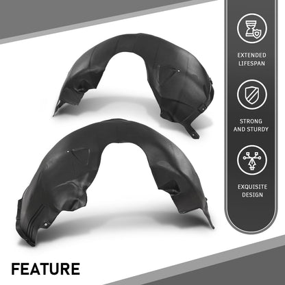 G-PLUS Front Inner Fender Liner 2pcs, Fit BMW 745i 745Li 2002-2005,Fit 750i 750Li 2006-2008, 760i 2004-2006,760Li 2003-2008, LH Driver & RH Right Side, 51718223375, 51718223376, BM1250107, BM1251107