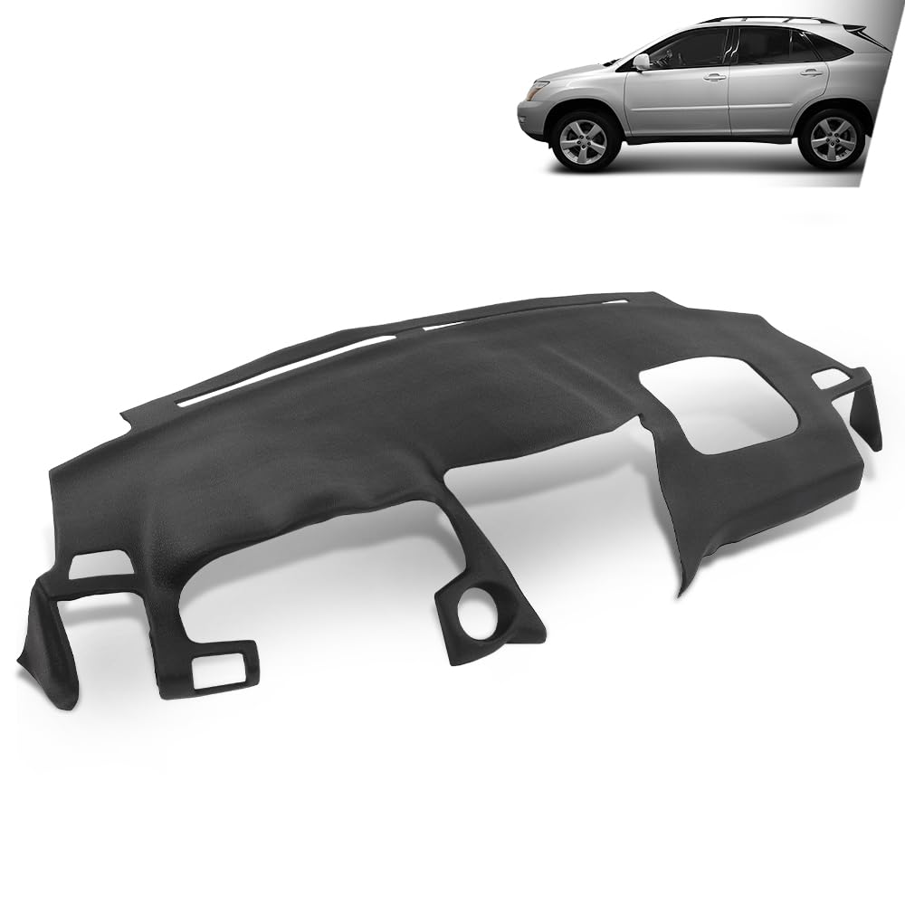 G-PLUS TPE Dash Cover Dashboard Dash Board Panel Compatible with LX RX330 2004-2006, Compatible with LX RX350 2007-2009,Compatible with LX RX400h 2006-2008 Black