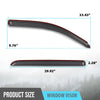 G-PLUS in-Channel Auto Vent Window Visor Compatible with Chevy Silverado/GMC Sierra 1500 2014-2018 Fit Chevy Silverado/GMC Sierra 2500 HD 3500 HD 2015-2019 Only Fit Crew Cab 194536 4PCS Smoky