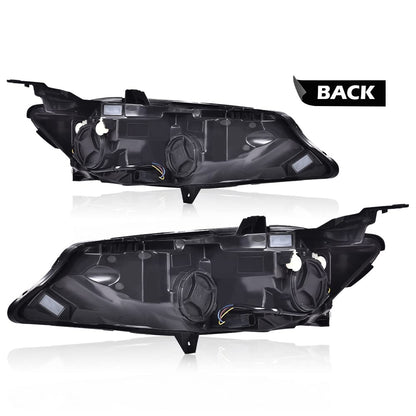 G-PLUS Headlights Assembly Compatible with Chevy Malibu 2019 2020 2021 Headlamps Set Pair Left & Right Front Halogen ‎Clear Lens Black Housing Amber Reflector,faros delanteros