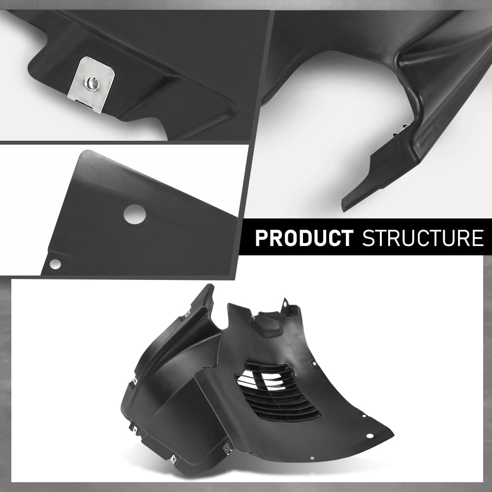 G-PLUS Front Right Wheel Housing Fender Liner Compatible with Porsche Panamera 2010-2016 97050412411, 97050412416