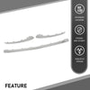 G-PLUS Front Bumper Center Molding Trims LH+RH 3Pcs Compatible with Benz W222 S-Class S450 S560 2018-2020 222-885-76-00
