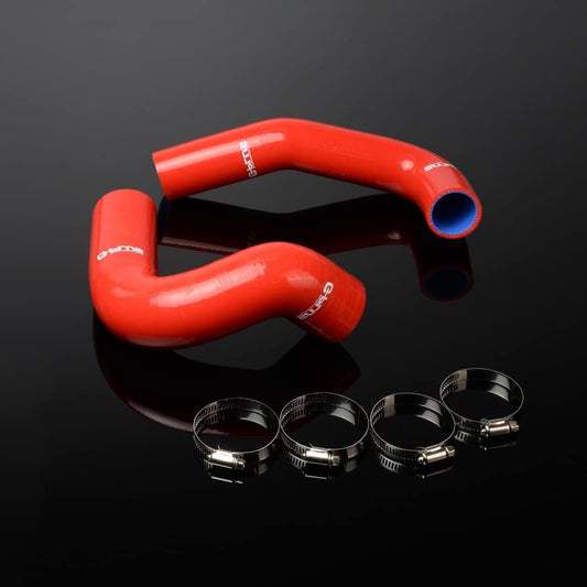 G-PLUS Silicone Radiator Coolant Hose Kit Clamps Fit Compatible With Chevy Small Block 150/210 V8 1955-1957 1956 Red 2PCS