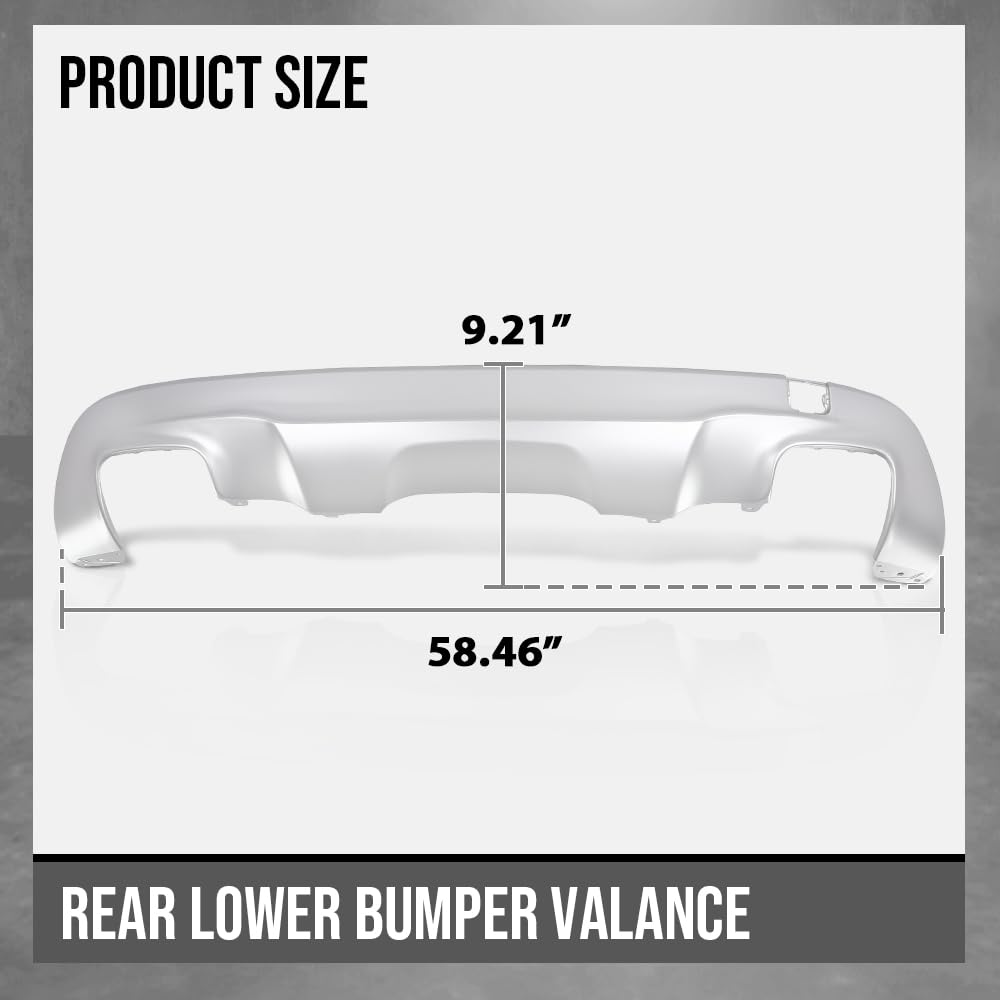 G-PLUS Rear Lower Bumper Valance Panel Compatible with Benz GLA250 (submodel: 4Matic, Base) 2015 2016 2017, Not Fit Models With AMG Style Bumper 1568850925 Silver