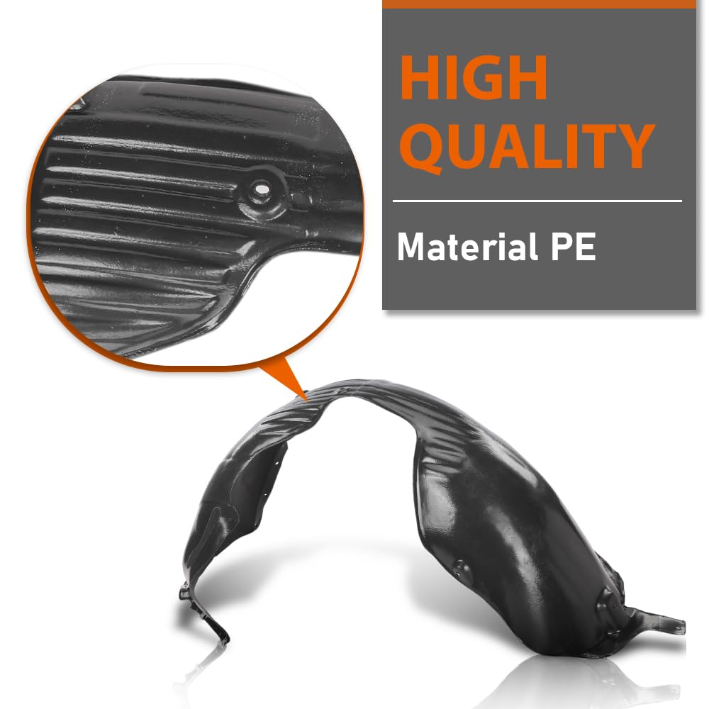 G-PLUS Front Inner Fender Liner Set Compatible with Hyundai Sonata Limited 2015-2017 86811-C2310, 86811C2300PFM, 86811C2310PFM, 86812-C2310, 86812C2300PFM, 86812C2310PFM, HY1248168 2 PCS Black