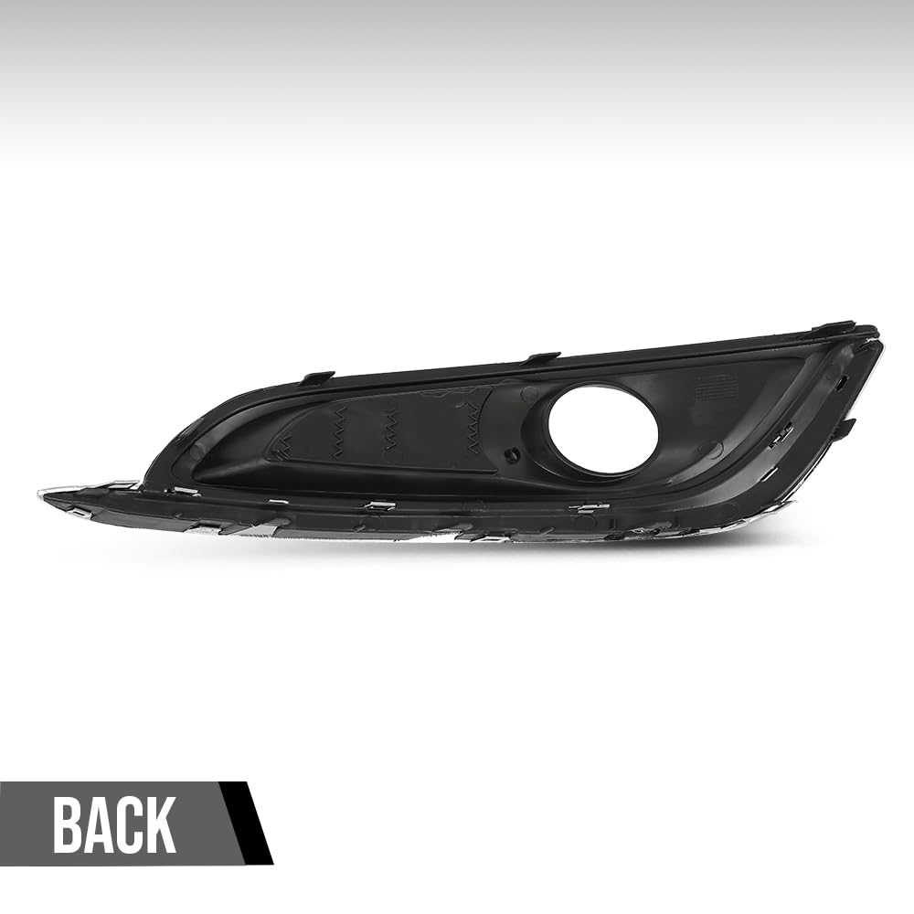 G-PLUS Fog Lamp Bezel Insert Front Right Passenger Side Compatible with Buick Regal 2014 2015 2016 2017 23142358, GM1039275 Chrome Black