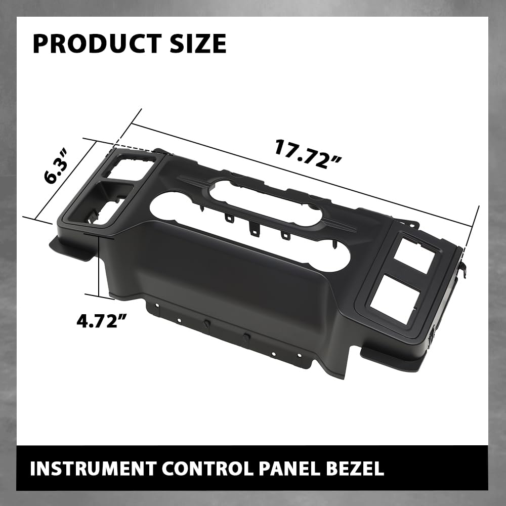G-PLUS A/C Heater Climate Control Dash Trim Center Console Bezel Compatible with Ford F150 2021 2022 2023 Black