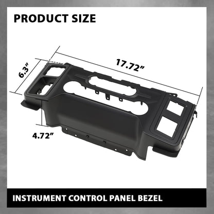 G-PLUS A/C Heater Climate Control Dash Trim Center Console Bezel Compatible with Ford F150 2021 2022 2023 Black