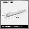 G-PLUS 2PCS Rocker Panels Pair Compatible with Chevy Silverado GMC Sierra Extended Cab All Models 2007 2008 2009 2010 2011 2012 2013