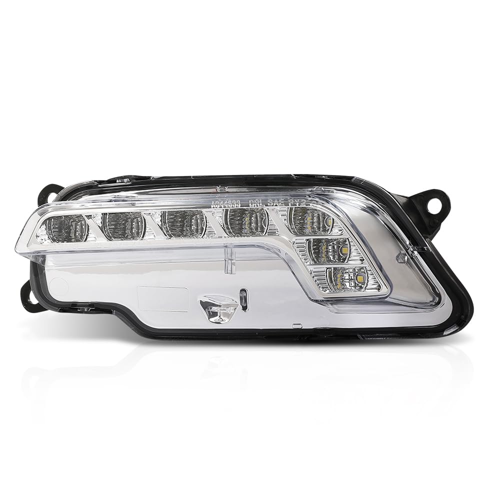 G-PLUS LED Left Fog Light Daytime Running Lamps, Compatible with Benz W212 E250 E350 E550 2010-2016, LH Driver Side, 2128200756, MB2562100