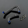 G-PLUS Silicone Radiator Hose Kit w/Clamps Compatible with Jeep Wrangler TJ 4.0L 1997-2001 Black 2 PCS