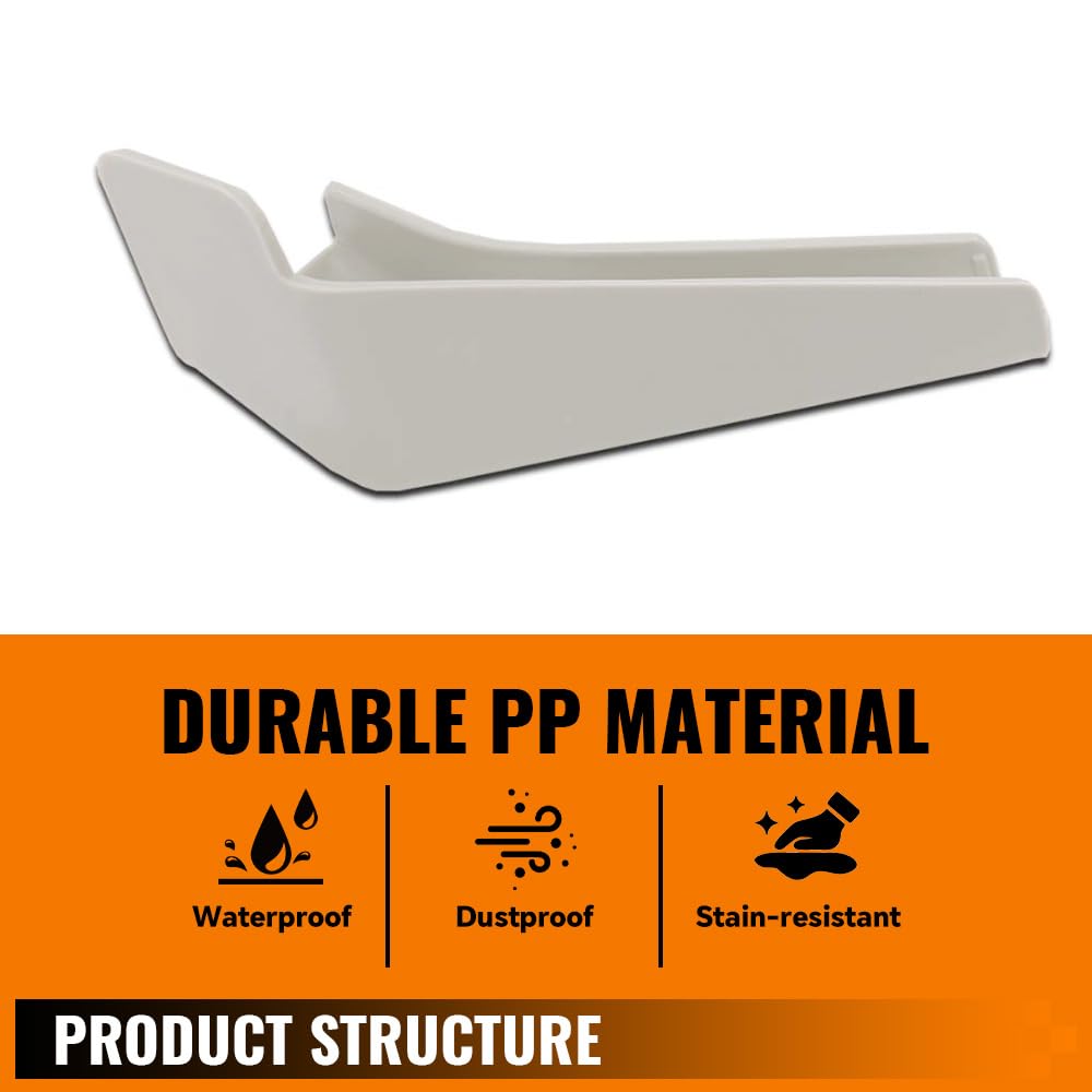 G-PLUS RV Rain Gutter Spout Long Version Left and Right Grey Gutter Spout 3 1/2" Long 4pcs