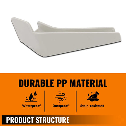 G-PLUS RV Rain Gutter Spout Long Version Left and Right Grey Gutter Spout 3 1/2" Long 4pcs