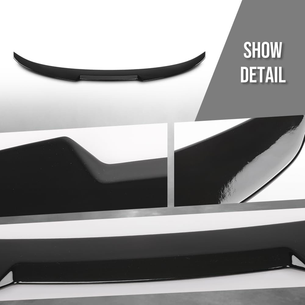 G-PLUS Rear Trunk Spoiler Wing Compatible with BMW 5 Series F10 F18 4 Door Sedan Model 2011-2016 Fit BMW F10 M5 Sedan 2011-2016 Will Not Fit Wagon Model Glossy Black