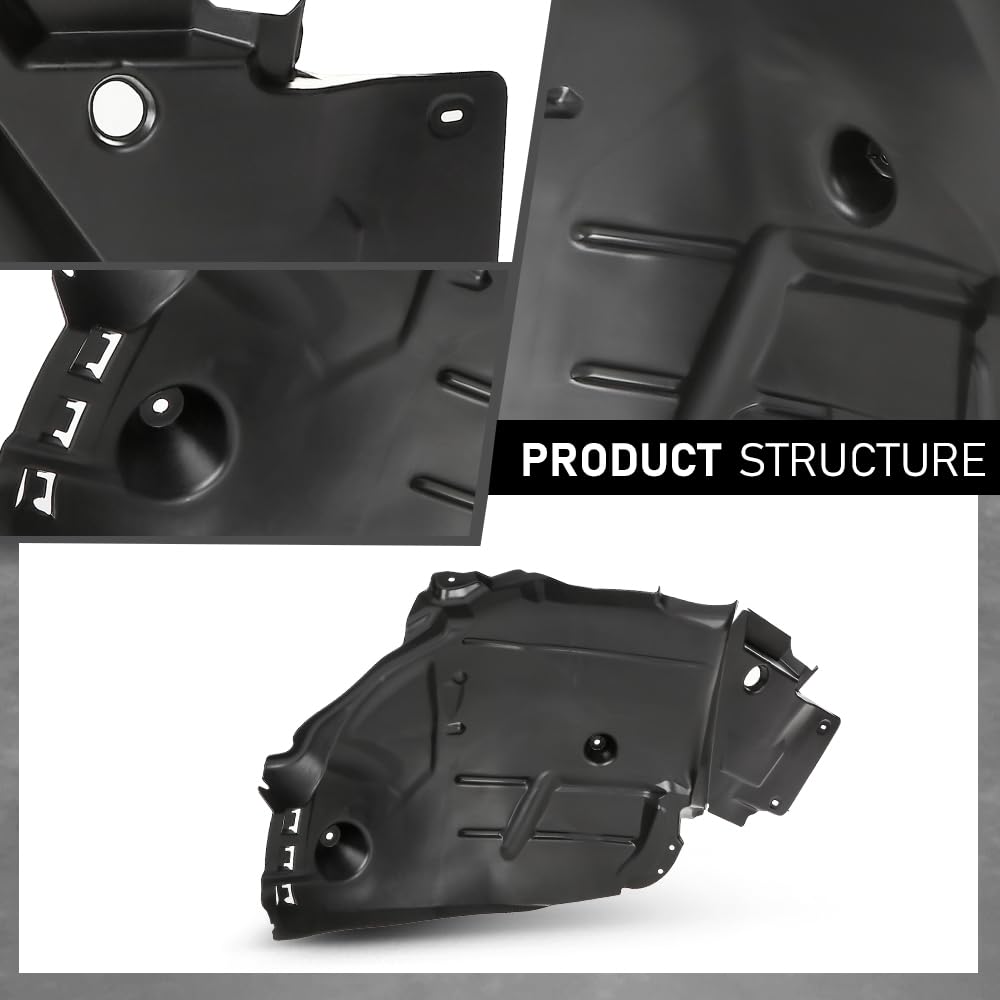 G-PLUS Rear Right Fender Liner Inner Assembly, Compatible with 2015-2017 Benz C300/ 2017 C43 AMG/ 2016-2017 Benz C63, Passenger Side, 205691280064, MB1249192