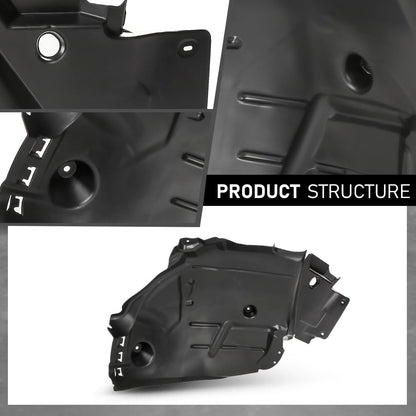 G-PLUS Rear Right Fender Liner Inner Assembly, Compatible with 2015-2017 Benz C300/ 2017 C43 AMG/ 2016-2017 Benz C63, Passenger Side, 205691280064, MB1249192