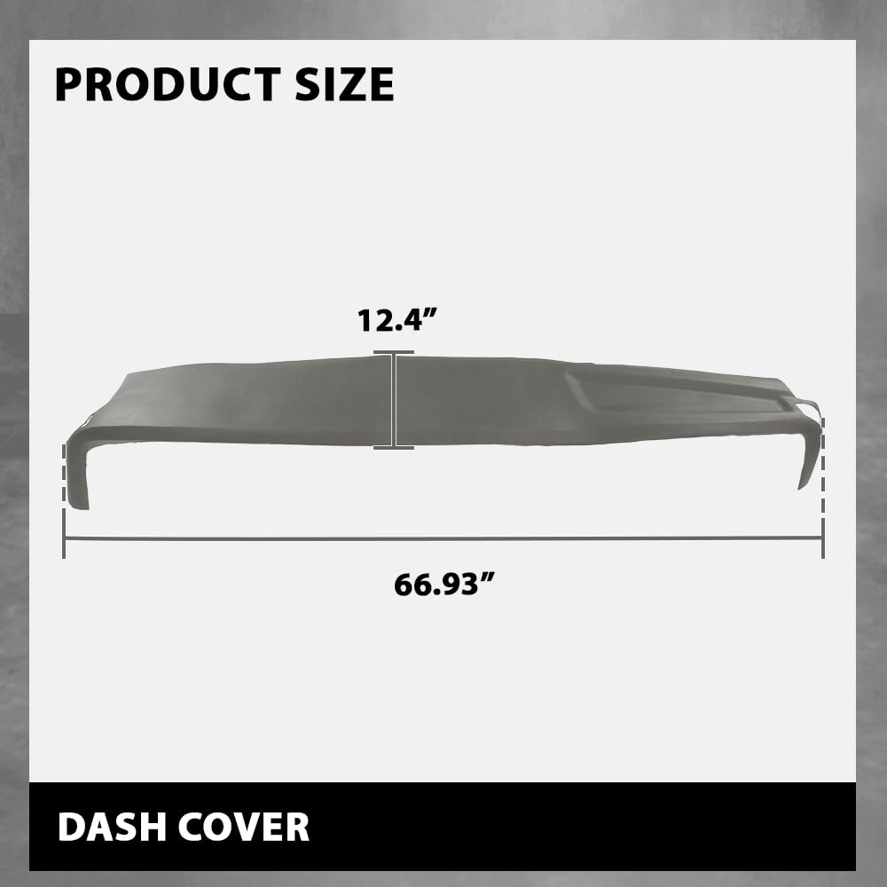 G-PLUS TPE Dashboard Dash Cover Compatible with Dodge Ram 1500 2002-2005/2500 3500 2003-2005 Instrument Dash Board Panel Gray