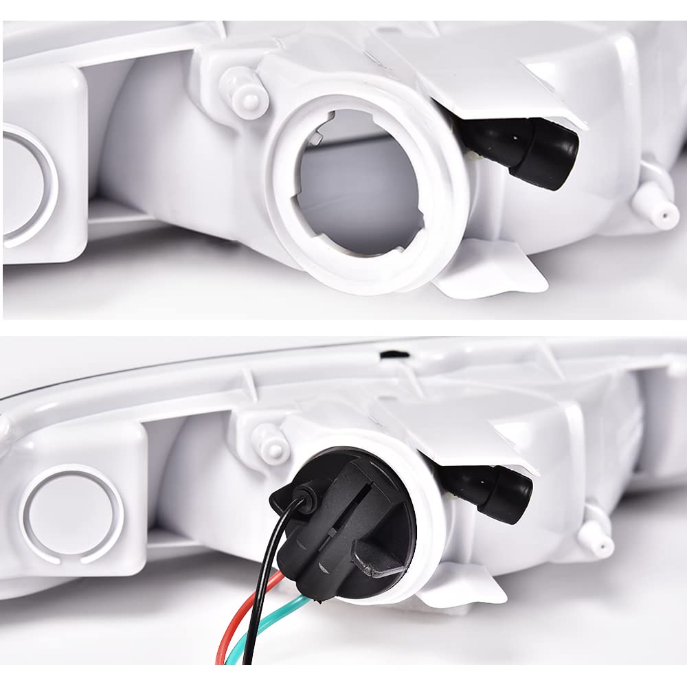 G-PLUS Front Bumper Signal Lights Compatible With 1990-1997 Mazda MX-5 Miata,Driver & Passenger Side Bumper Mounted Marker Signal Parking Light (Clear lens Chrome Housing Amber Reflector)