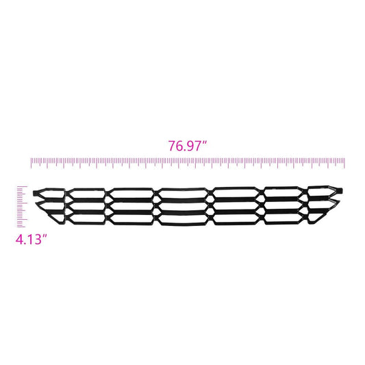 G-PLUS Front Lower Chrome Grille Insert Snap On Black Compatible with Chevy Silverado 1500 2016-2018
