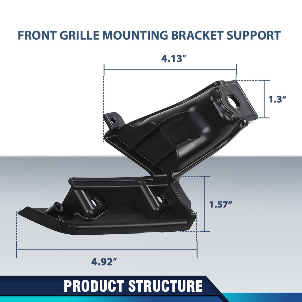 G-PLUS Front Grille Mounting Support Bracket Compatible with Honda Civic Coupe 2009-2011 Left and Right Pair 71124SVAA50 71129SVAA50 HO1207107, HO1207108