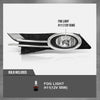 G-PLUS Clear Fog Light Lamps Pair+Black Fog Light Bezel Cover+Switch Compatible with Honda Odyssey 2014 2015 2016 2017 HO2592137, HO2593137