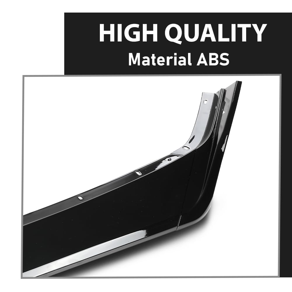 G-PLUS Front Bumper Lip Splitter Compatible with Chevy Corvette C8 All Model 2020-2024 Black