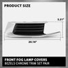 G-PLUS Fog Light Covers Bezels Trim Set Pair Front Compatible with Cadillac XTS 2018-2019 Chrome Black
