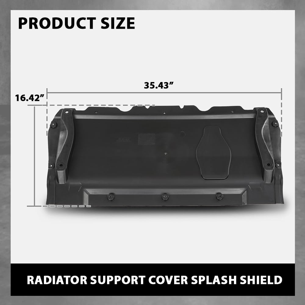 G-PLUS Radiator Support Cover Splash Shield Compatible with Audi A6 A7 2011-2018 4G0863821B