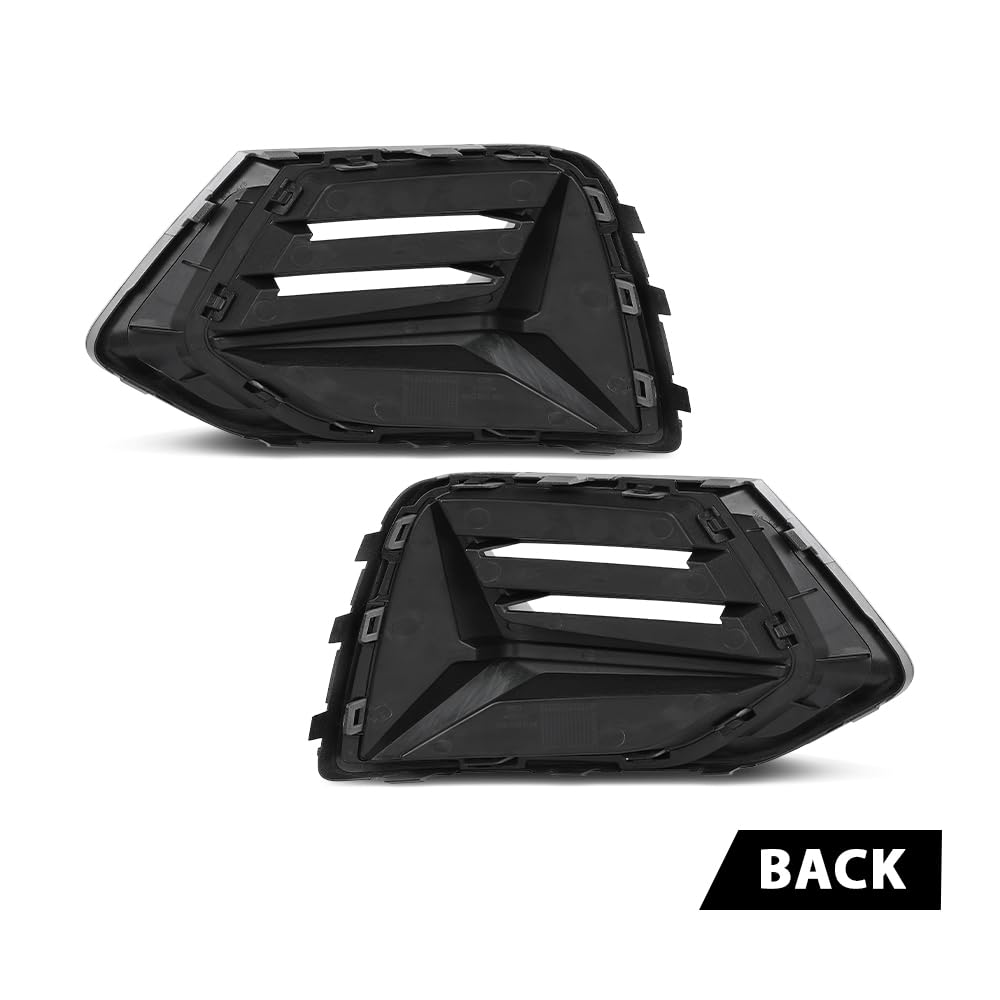 G-PLUS Pair Front Fog Light Covers, Compatible with Audi Q3 Prestige 2019/ Q3 (submodel: Komfort, Premium, Premium Plus, Progressiv, Technik) 2019-2023, Left Driver & Right Passenger Side 2PC