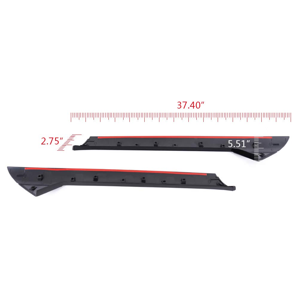 2Pcs Right & Left Side Windshield Trim Pillar Molding Compatible with Ford Explorer 2011-2019