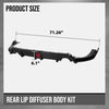 G-PLUS Rear Bumper Lip Diffuser LED Light Compatible with Honda Civic 2016 2017 2018 2019 2020 2021 Gloss Black