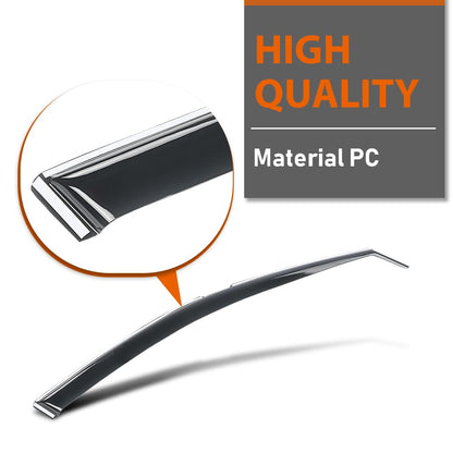 G-PLUS in-Channel Side Window Vent Visor Deflectors Rain Guards Compatible with Toyota Camry 2018-2024 Impact-Resistant PC 4 PCS Smoky