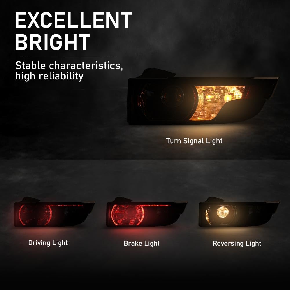 G-PLUS Tail Light Rear Brake Lamp Right Side Compatible with Land Range Rover Evoque 2011-2015 LR074796 Luces Traseras Rear Brake Lamps Assembly