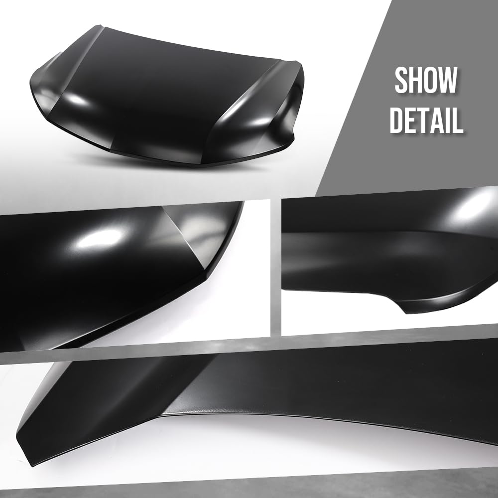 G-PLUS Front Hood Panel Compatible with Chevy Trailblazer 2021-2025 Black