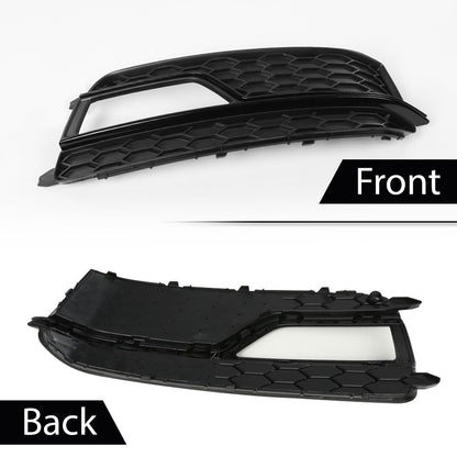 G-PLUS Black Front Bumper Fog Light Grilles Covers Driver and Passenger Side Fit Audi A5 S-Line S5 2013-2016 /Only Fit S-Line S5 Bumper Models/Not Fit For A5 Basic Version 8T0807681K 8T0807682K