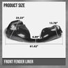 G-PLUS Front Fender Liner Set Left Right Side Compatible with Honda HR-V 1.8L 2019-2022 74100T7WA20, 74150T7WA20 Black