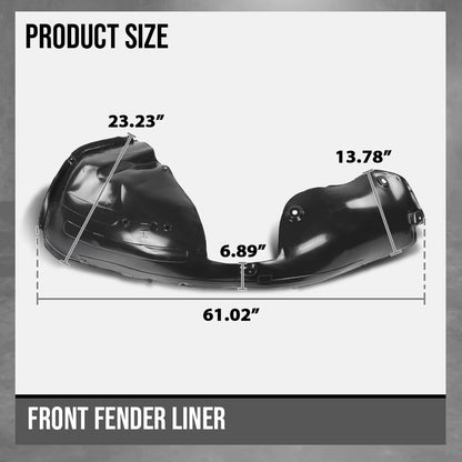 G-PLUS Front Fender Liner Set Left Right Side Compatible with Honda HR-V 1.8L 2019-2022 74100T7WA20, 74150T7WA20 Black