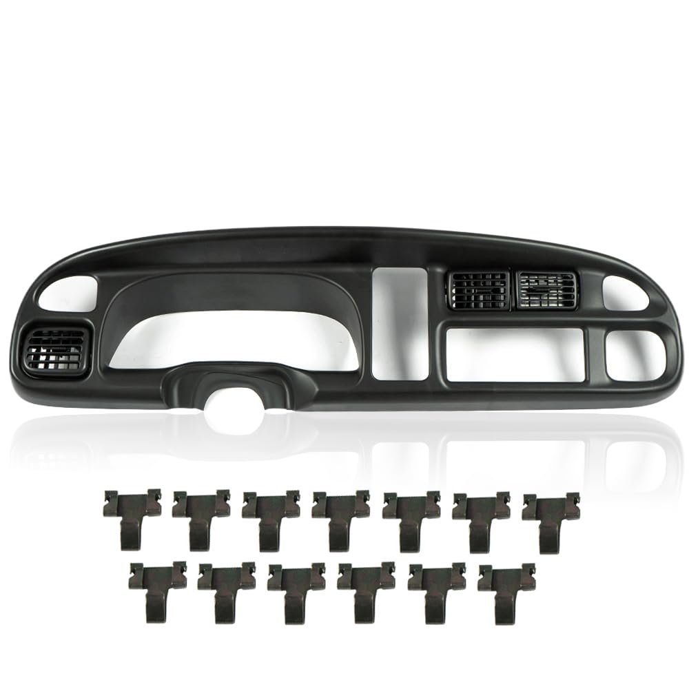 G-PLUS Dash Board Bezel Cover Instrument W/Vents Compatible with 1998-2001 Dodge Ram 1500 Truck/1998-2002 Dodge Ram 2500 3500 Truck 5GK51DX9AA, 5EU11DX9AB