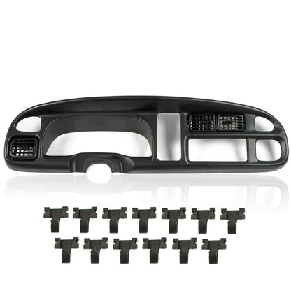 G-PLUS Dash Board Bezel Cover Instrument W/Vents Compatible with 1998-2001 Dodge Ram 1500 Truck/1998-2002 Dodge Ram 2500 3500 Truck 5GK51DX9AA, 5EU11DX9AB
