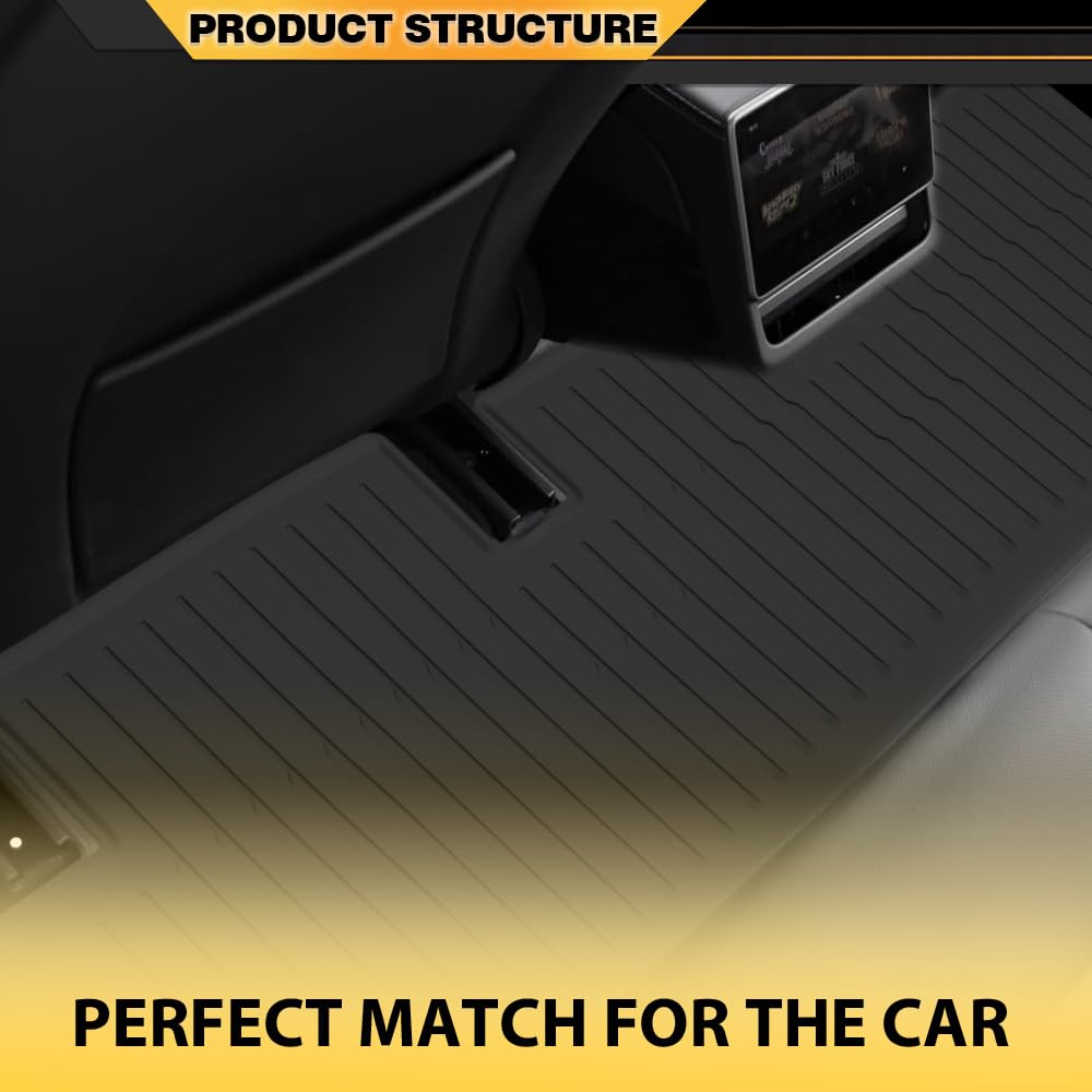 G-PLUS Floor Mats Cargo Liners Compatible with Tesla Model 3 Highland 2024 2025,6PCS TPE Floor Liner,All Weather Full Cover Protection Black Cargo Liner & Trunk Mats Full Set