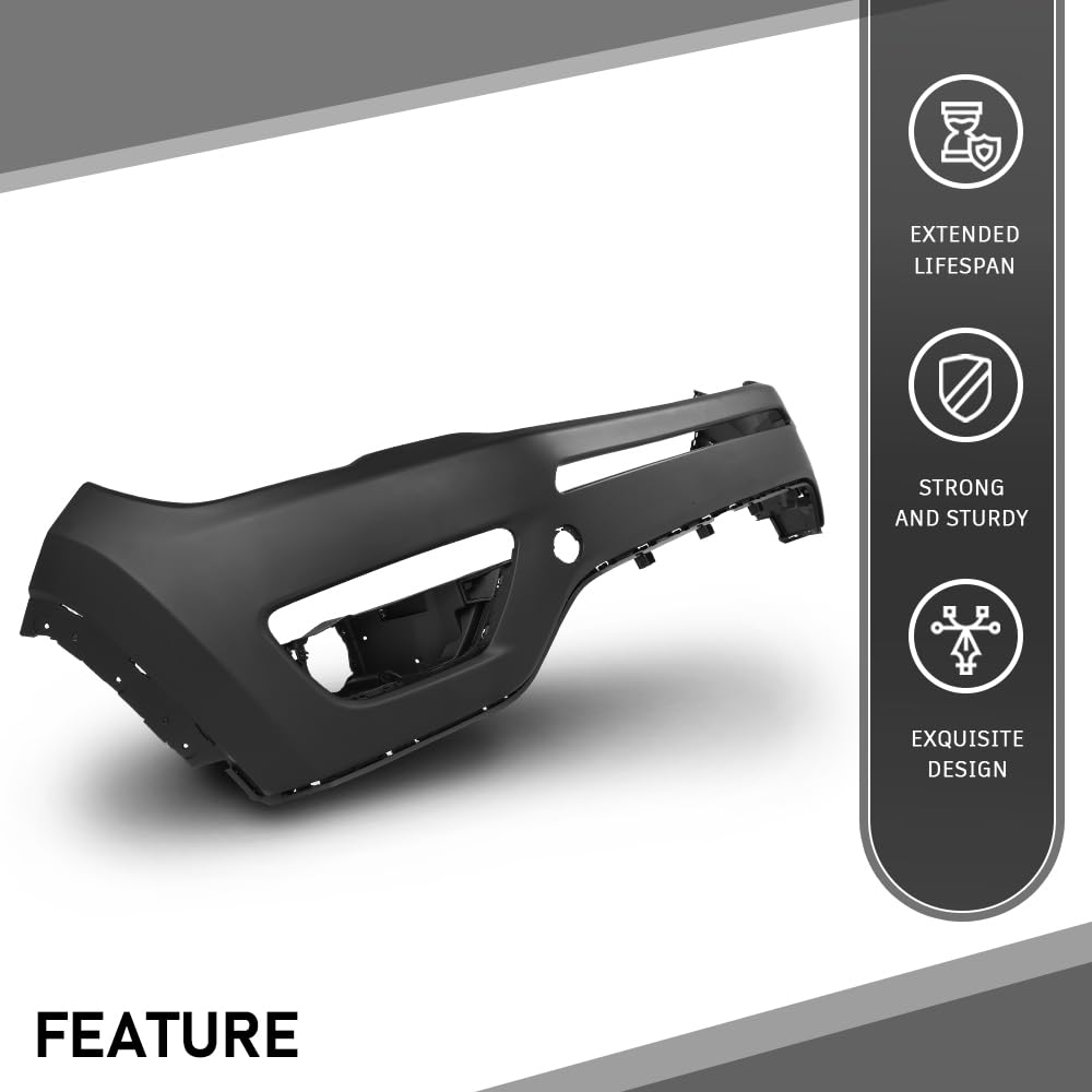 G-PLUS Front Upper Bumper Cover Compatible with Jeep Compass 2017 2018 2019 2020 2021, Fit Models Without Upland Appearance Package, 68351154AA, CH1014124, Black