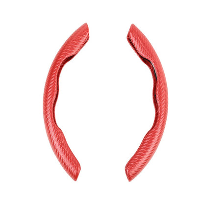 G-PLUS Universal 15" Steering Wheel Cover Compatible with Most Car, trucks, SUV, sedans Car Anti-skid Steering Wheel Cover Steering Wheel Grip Protector 2 PCS (Red)